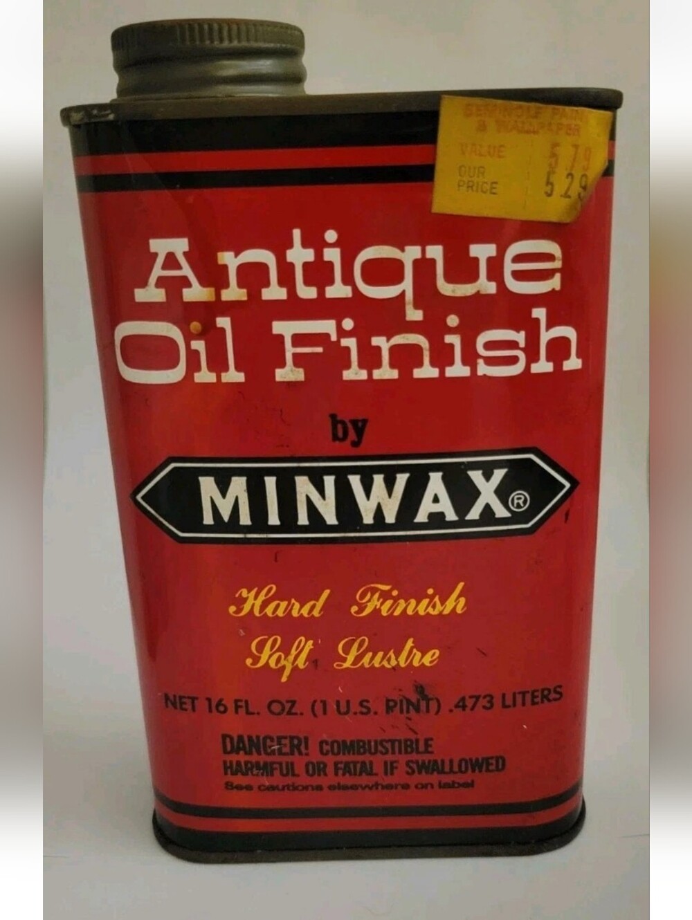 Vintage Minwax Antique Oil Finish 16 oz 1 Pint Hard Finish Soft Lustre NEW